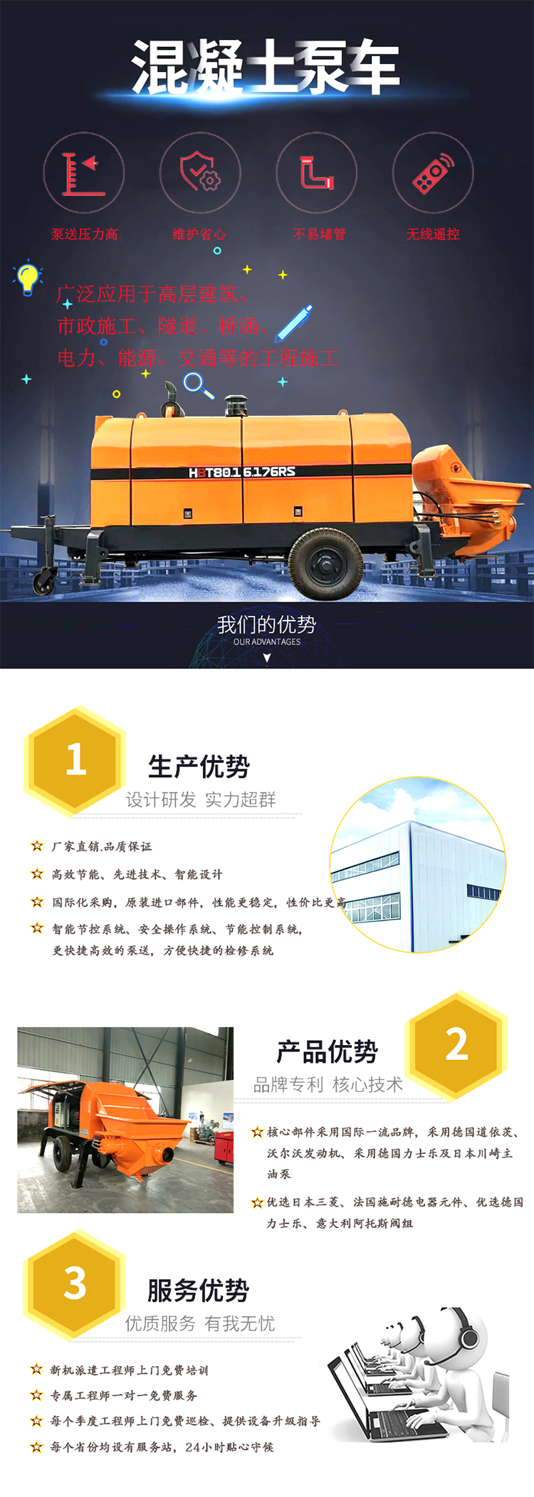 柴油拖泵、電機拖泵、拖泵、強制式拖泵、隧道拖泵、細石混凝土泵、砂漿泵、碎石泵、地泵